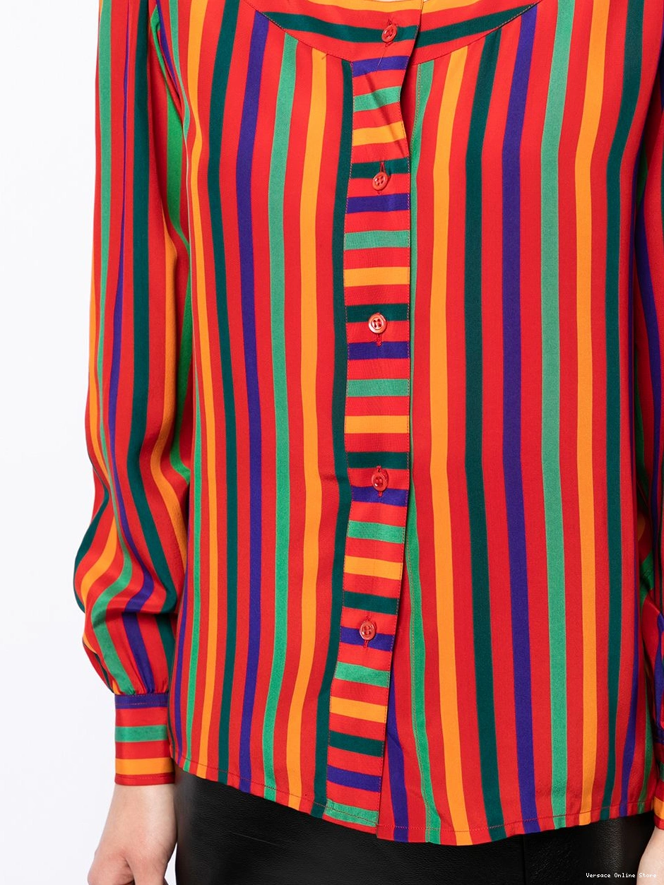 Cheap Women striped silk blouse Versace 0722